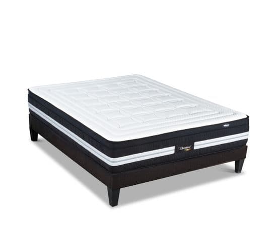 Ensemble Chambord 140x190 Cm Matelas Ressorts  + Sommier Bois