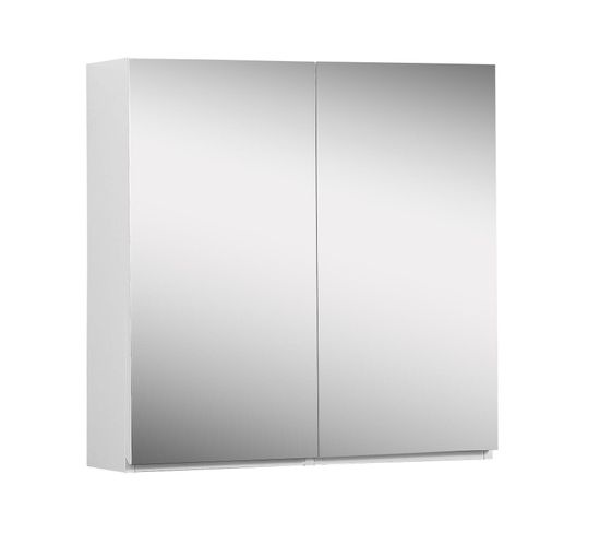 Armoire De Toilette 60cm Double Porte Will Blanc Double Miroir