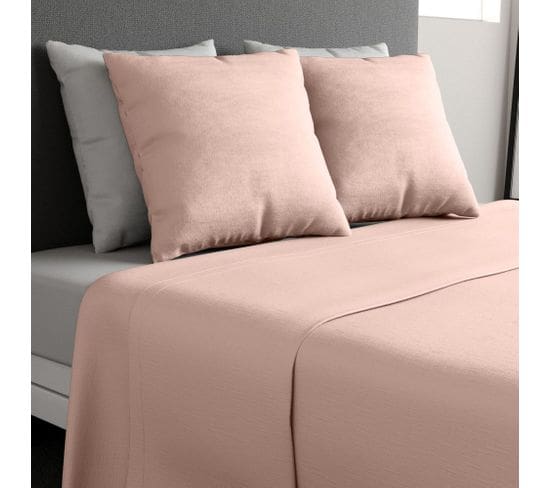 Parure De Drap 180x290 2 Pièces Coton Blush