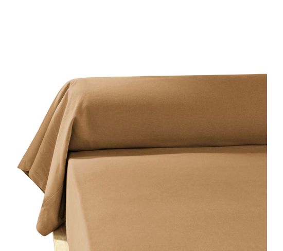 Taie De Traversin 85x185 Cm Flanelle De Coton Camel