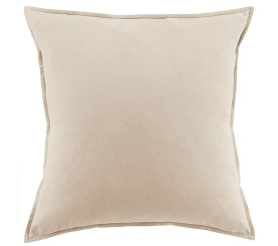 Taie D'oreiller 63x63 Cm Flanelle De Coton Sable