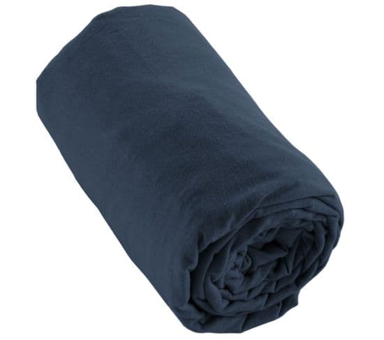 Drap Housse 90x190 +30 Cm Flanelle De Coton Nuit