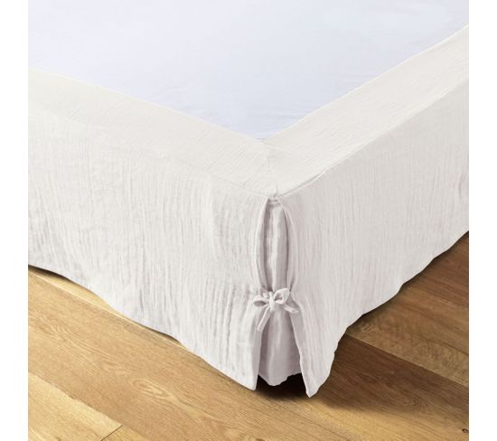 Cache Sommier 180x200 Cm Gaze De Coton Chantilly