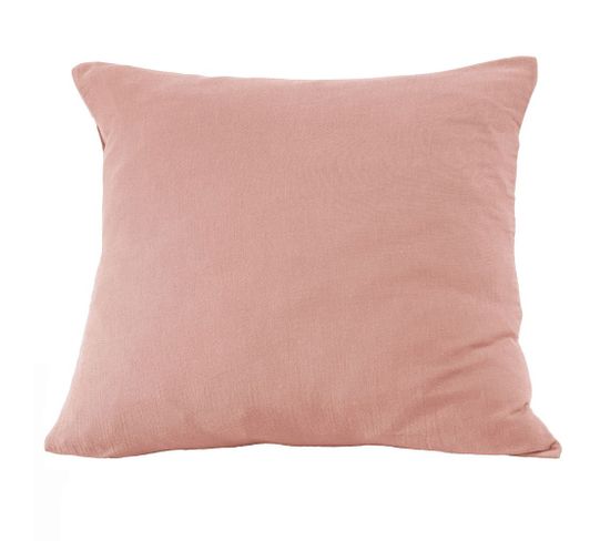 Taie D'oreiller 60x60 Cm Gaze De Coton Rose