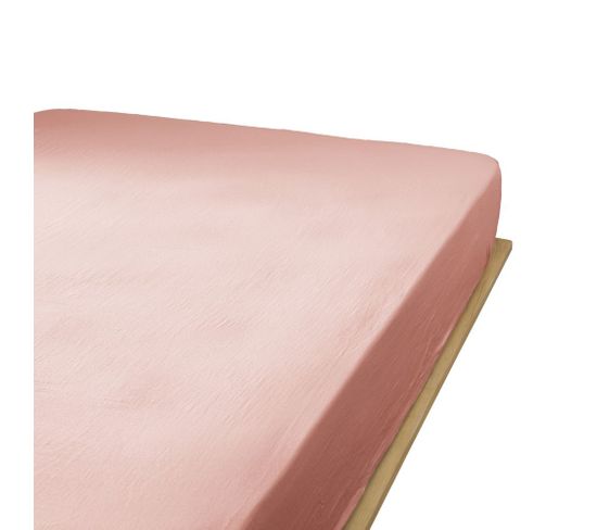 Drap Housse 90x190 Cm En Gaze De Coton Rose