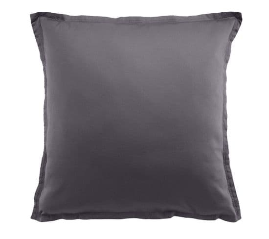 Taie D'oreiller 65x65 Cm Satin De Coton Gris