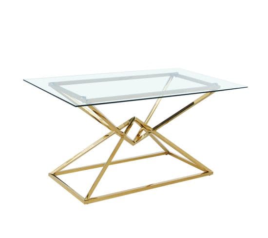 Table à Manger Pyramide Gold 180x90cm 6 à 8 Personnes