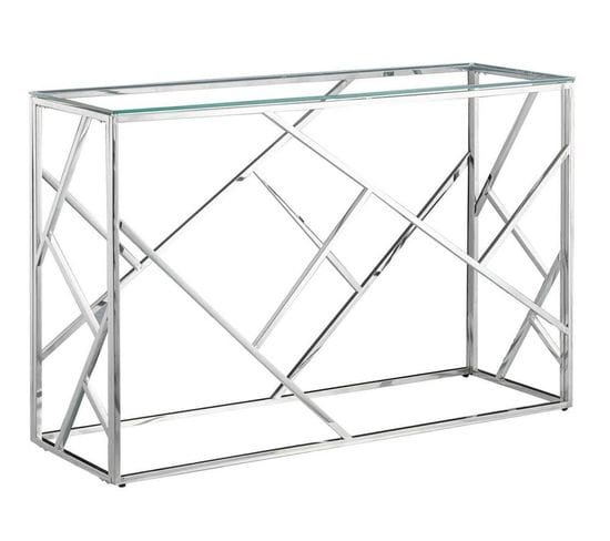 Console Geomag Inox Verre Transparent 120x40x78 Cm