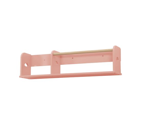 Étagère Murale Rose Rangement Chambre Enfant 80cm