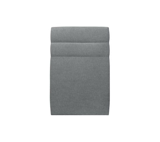 Tete De Lit Lignes Tissu Gris Anthracite L 90 Cm - Ep 10 Cm Rembourre