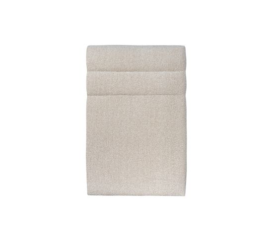 Tete De Lit Lignes Bouclette Beige L 90 Cm - Ep 10 Cm Rembourre