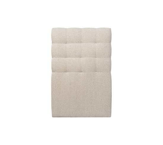 Tete De Lit Capitonnee Bouclette Beige L 90 Cm - Ep 10 Cm Rembourre