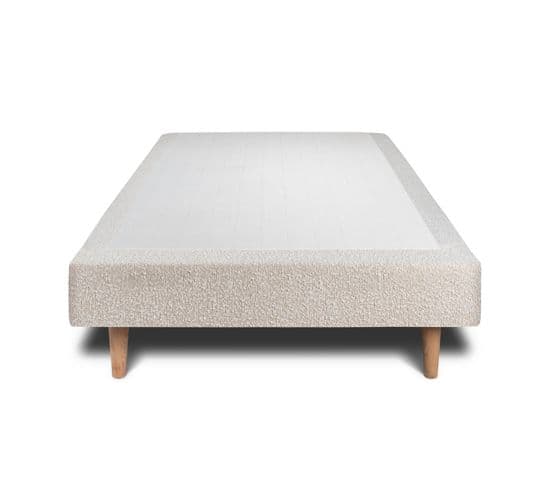 Sommier Tapissier Bouclette Beige 90x190 H29cm