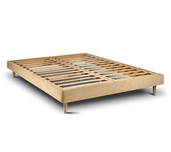 Sommier Kit Tissu Jaune 140x200 H29cm