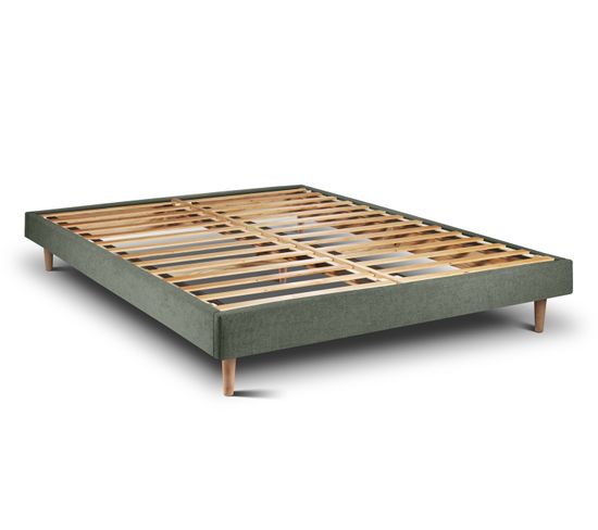 Sommier Kit Tissu Vert 140x200 H29cm