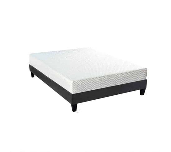 Ensemble Matelas Mousse 140x200 L'aguicheur - Avec Sommier Et Pieds - Spécial Mal De Dos