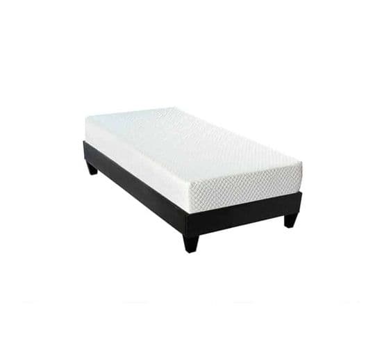 Ensemble Matelas Mousse 90x190 L'aguicheur - Avec Sommier Et Pieds - Spécial Mal De Dos