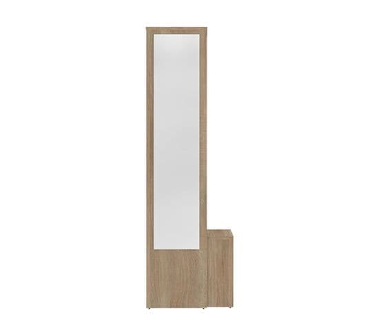 Vestibulo Cloakroom White And Natural Oak 40 X 188