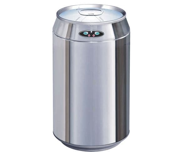 Poubelle De Cuisine Automatique Can Argent Acier Inoxydable 30 L