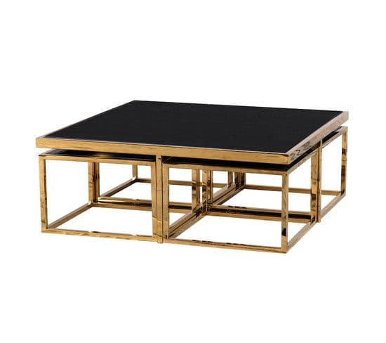 Table Basse Goldy - Verre - Noir