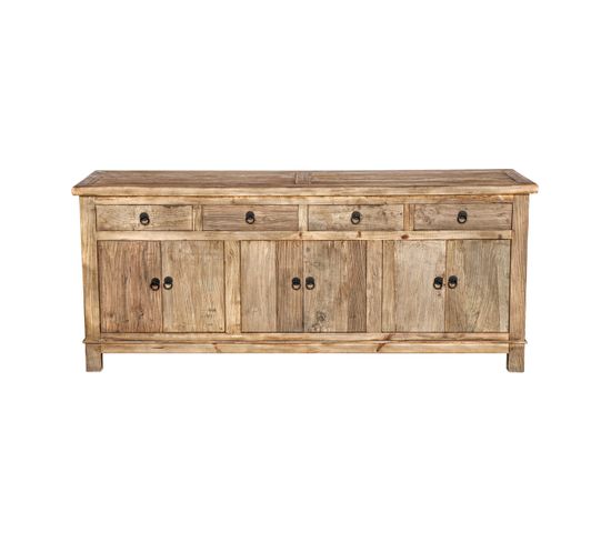 Buffet Mastic En Bois 3 Portes 4 Tiroirs