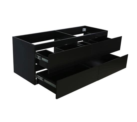 Meuble Sous Vasque 120 Cm Sorrento Noir Carbone