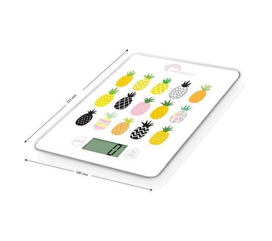 Balance De Cuisine Électronique Slim 5 Kg / 1 G Verre Trempé Bd Ananas