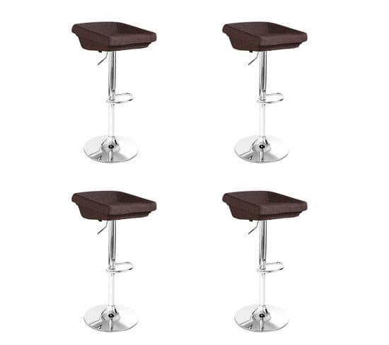 Lot De 4 Tabourets De Bar Design Marrons - Udine