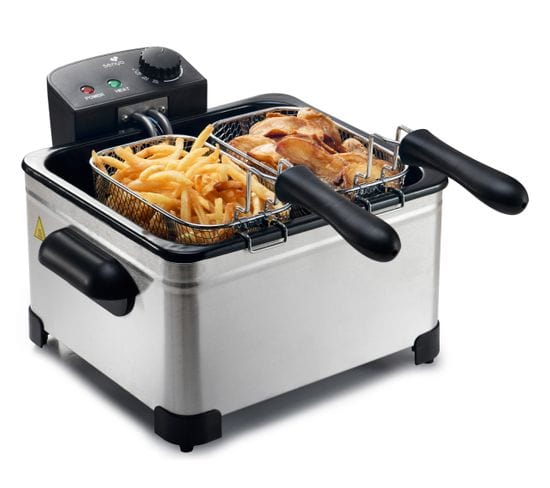 Friteuse Électrique Cuve Amovible Inox 5l - Family Fryer