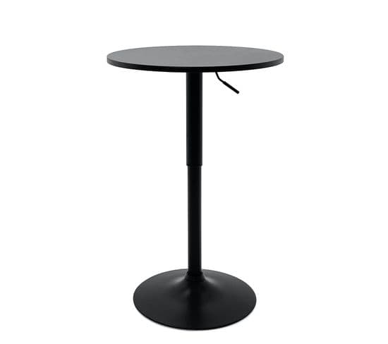 Table haute mange debout rond 60 Cm SETI (noir intégral)