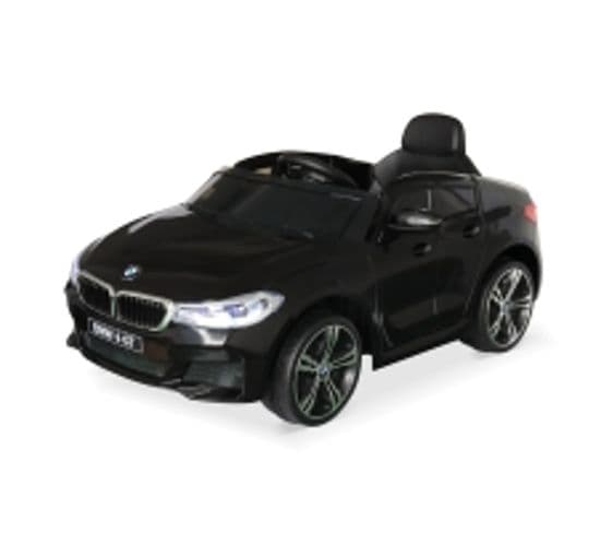 Bmw Série 6 Gt Noire. Voiture Électrique Pour Enfants 12v 4 Ah. 1 Place. Avec Autoradio Et