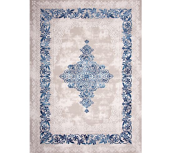 Tapis Baroque Bleu Coloris - Bleu, - 120x180