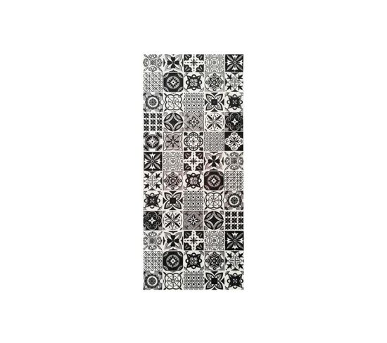 Tapis De Cuisine Carreaux De Ciment Black - 50x120