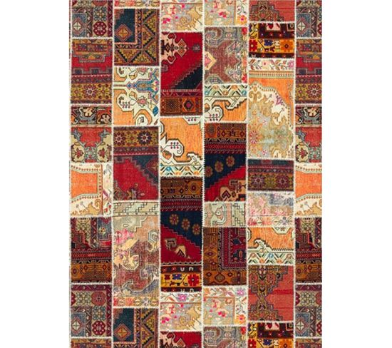 Tapis Tetris, Couleur Chaude - 80x150