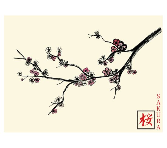 Japan - Signature Poster - Sakura - 21x30 Cm