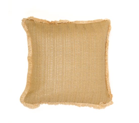 Housse De Coussin Effet Raphia - Carré - 45x45cm - Uni