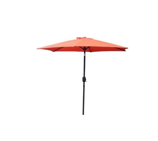 Parasol Droit Rond Diamètre 2,5 M Terracotta Come