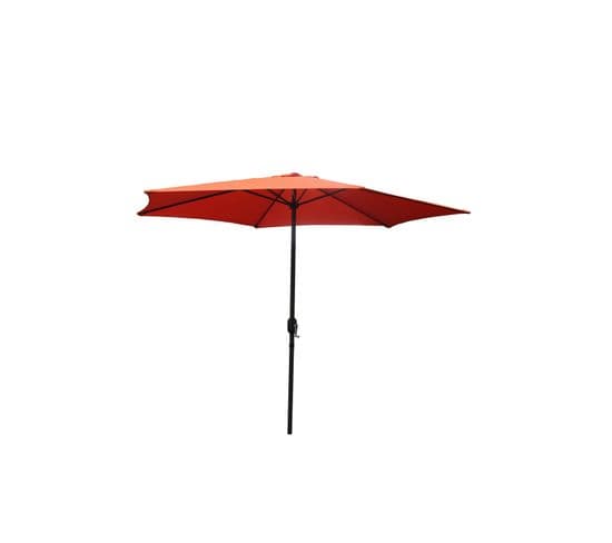 Parasol Droit Rond Diamètre 2,94 M Terracotta Portofino