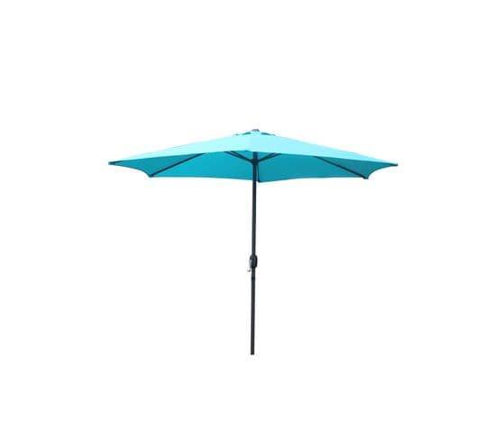 Parasol Droit Rond Diamètre 2,94 M Bleu Portofino