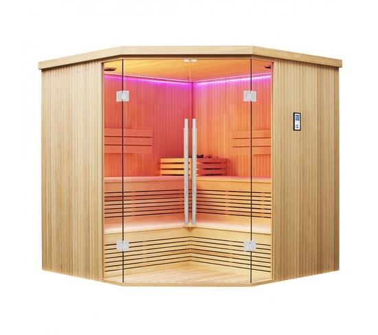 Sauna D'angle Boreal® Evasion Club Pro 214c - 5 à 7 Places - 214*214*210