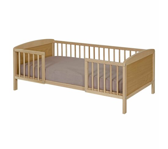 Pack Lit Enfant Avec Matelas Peyo   Bois Naturel 70x140 Cm