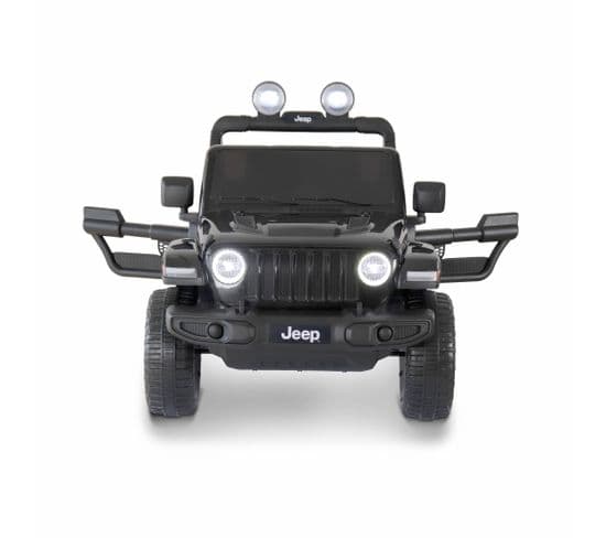 Voiture Électrique 12v Pour Enfant - Jeep Wrangler Rubicon 2 Roues Motrices - Noir