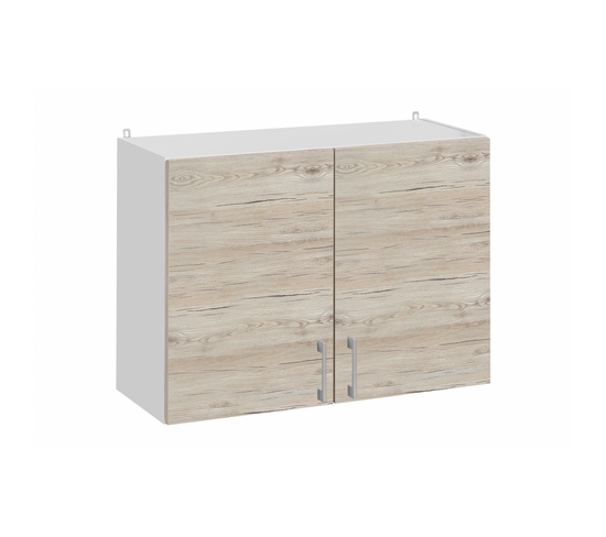 Meuble Haut De Cuisine Eco Noyer Blanchi 2 Portes L 80 Cm