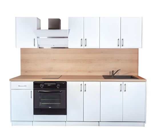 Cuisine Complète Eco Blanc Brillant 240 Cm