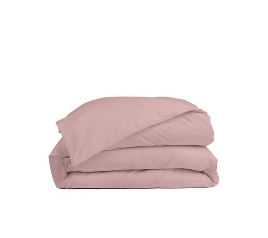 Housse De Couette 240x260cm - Rose Pâle - 100% Percale De Coton - Morphea