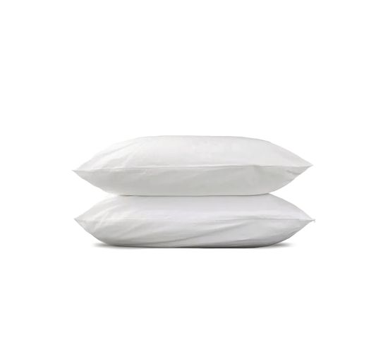 Taie D'oreillers 65x65 Cm - Blanc - 100% Percale De Coton - Morphea