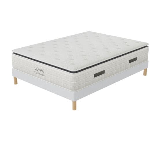 Ensemble Matelas Ressort 200x200 cm CACHEMIRE Epaisseur 28cm