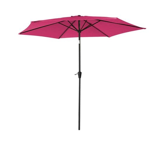 Parasol Droit Hapuna Rond 2,70m De Diamètre Fuchsia