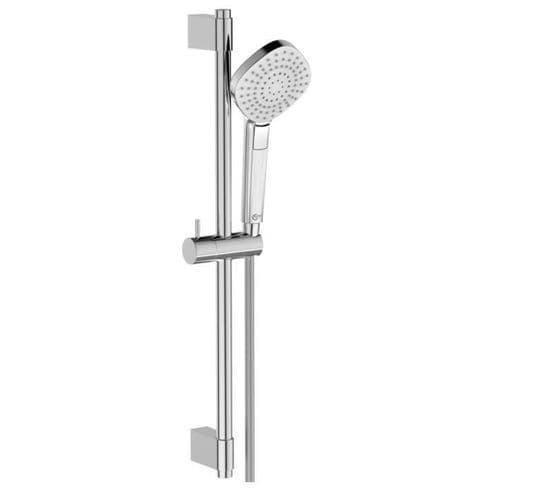 Ensemble De Douche Idealrain Evo Barre 60 Cm Et Douchette Diamant 11 Cm 3j Chrome