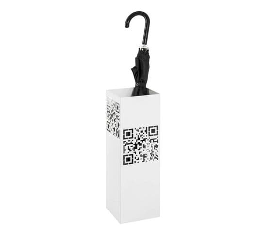 Porte-parapluies Design "qr Code" 48cm Blanc